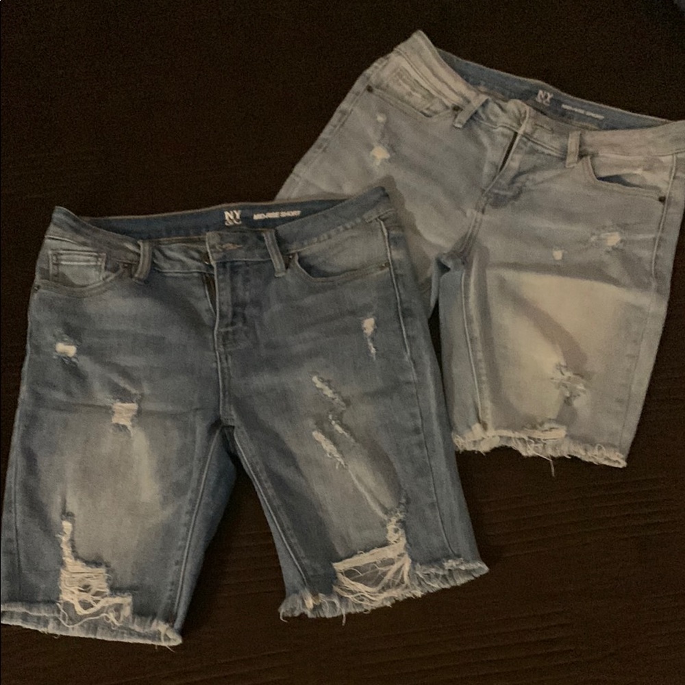 New York & Company Mid-Rise Denim Shorts